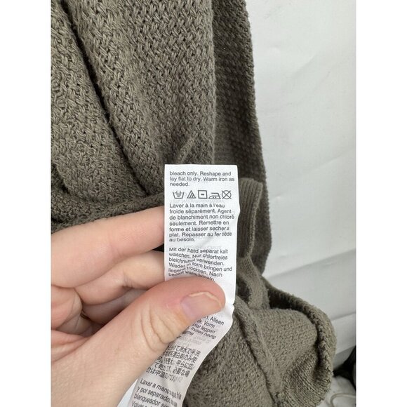 Madewell Palisades Knit Front Tie Open Cardigan Women XS Olive Green Open - Picture 6 of 10